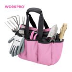 JUEGO DE HERRAMIENTAS JARDIN 7 PIEZAS (BOLSO ROSA)