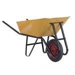 CARRETILLA NACIONAL 90LTS 1MM AMARILLA/COMPENSADA VOLTEADORA LIOI