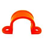 ABRAZADERA OMEGA 20 MM PVC NARANJA