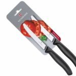 CUCHILLO VERDURA 6.7833.B 2UN DENT.PTA RED.NEGRO11CM VICTORINOX