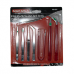 JGO DE PINZAS CROMADO SET 7 PZAS