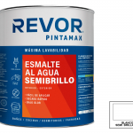 ESMALTE AGUA 1/4 GAL BLANCO SEMIBRILLO PINTAMAX REVOR