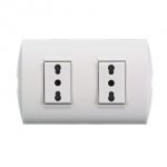 ENCHUFE EMBUTIDO DOBLE 10/16A MEC