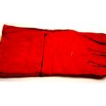 GUANTES CUERO SOLDADOR LARGO ROJO/NEGRO C/FORRO