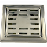 PILETA AC INOXIDABLE 10X10 REJILLA CUADRADA PARA RECEPTACULO EN OBRA CP010 CORSOVALV