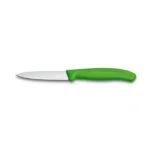 CUCHILLO VERDURA, PUNTIAGUDO, MANGO NYLON VERDE, 8CM