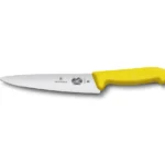 CUCHILLO COCINA, MEDIO GOLPE, MANGO FIBROX AMARILL, 19CM