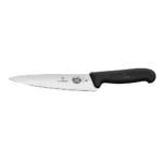 CUCHILLO COCINA, MEDIO GOLPE, MANGO FIBROX NEGRO, 19CM