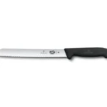 CUCHILLO PAN, DENTADO, MANGO FIBROX NEGRO, 21CM