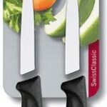 CUCHILLO VERDURA, 2U, PUNTIAGUDO, NYLON NEGRO, 8CM, (B)