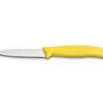 CUCHILLO VERDURA, DENT, PUNTIAGUDO, NYLON AMARILLO, 8CM