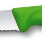 CUCHILLO VERDURA, DENT, PTA REDONDA, NYLON VERDE 11CM