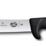 CUCHILLO CARNICERO, SAFETY NOSE, FIBROX NEGRO, 18CM