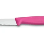 CUCHILLO VERDURA, DENT, PUNTIAGUDO, NYLON ROSADO, 8CM