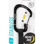 MOSQUETÓN SLIDELOCK#3,ACERO,NEGRO+ CORREA NYLON