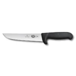 CUCHILLO CARNICERO, HOJA RECTA, MANGO FIBROX NEGRO, 18CM