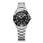 SEAFORCE SMALL Ø 35, BLACK DIAL, STRAP SILVER STAINLESS STEE