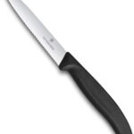 CUCHILLO VERDURA, DENT, PUNTIAGUDO, NYLON NEGRO, 10CM