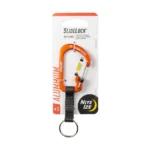 MOSQUETÓN SLIDELOCK#3,ALUMINIO,NARANJO+ CORREA NYLON