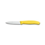 CUCHILLO VERDURA, PUNTIAGUDO, MANGO NYLON AMARILLO, 8CM