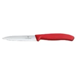 CUCHILLO VERDURA, PUNTIAGUDO, MANGO NYLON ROJO, 10CM
