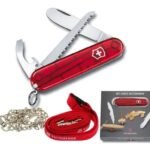 CORTAPLUMAS MY FIRST VX,84MM,9 FUN,ROJA TRANSLUCIDA 2373.T  VICTORINOX