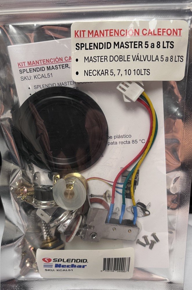 Kit de mantencion para calefont neckar, splendid master
