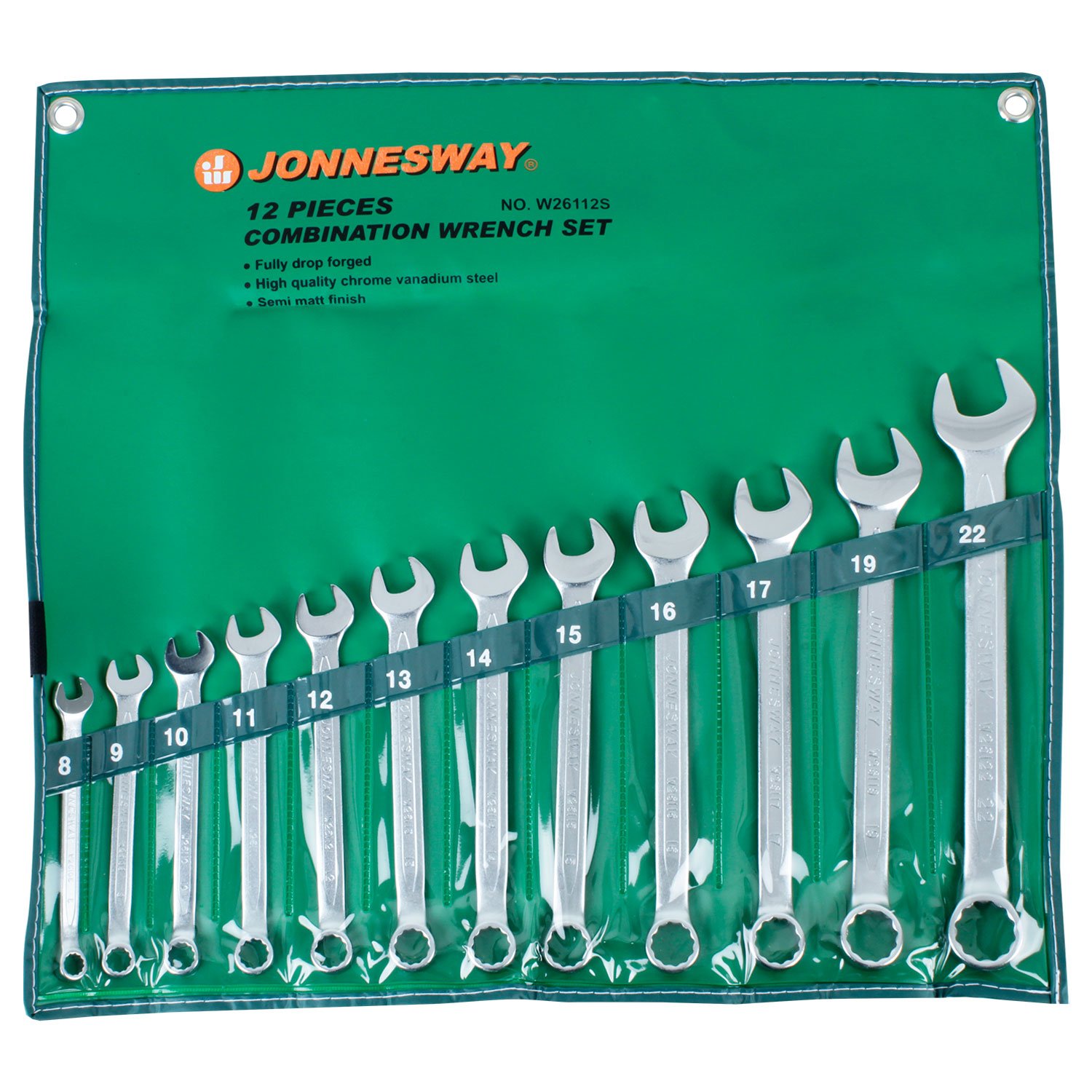Jgo llaves punta y corona 8-22mm 12pcs w26112s jonnesway