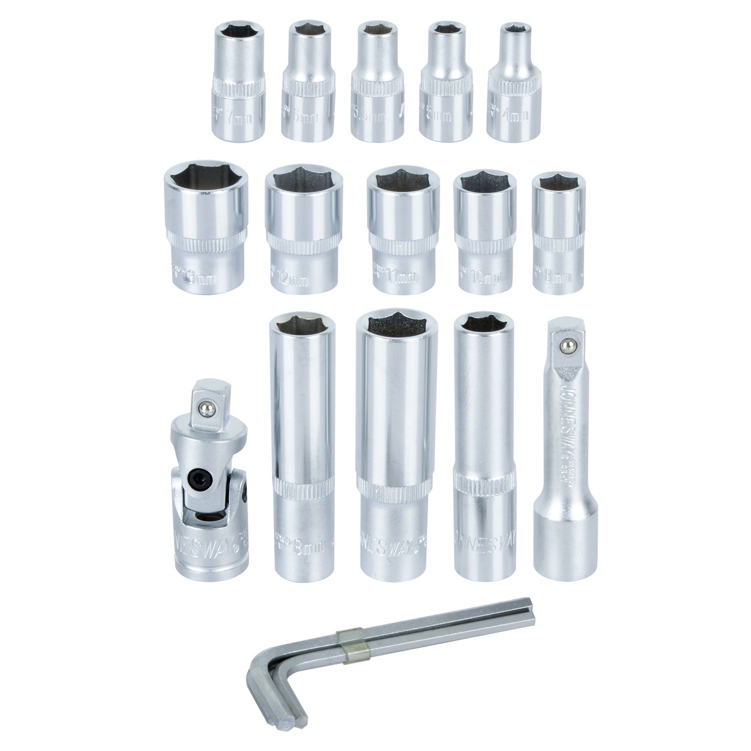 JGO DADOS 1/4' 41 PZS S04H2141S JONNESWAY - Imagen 2