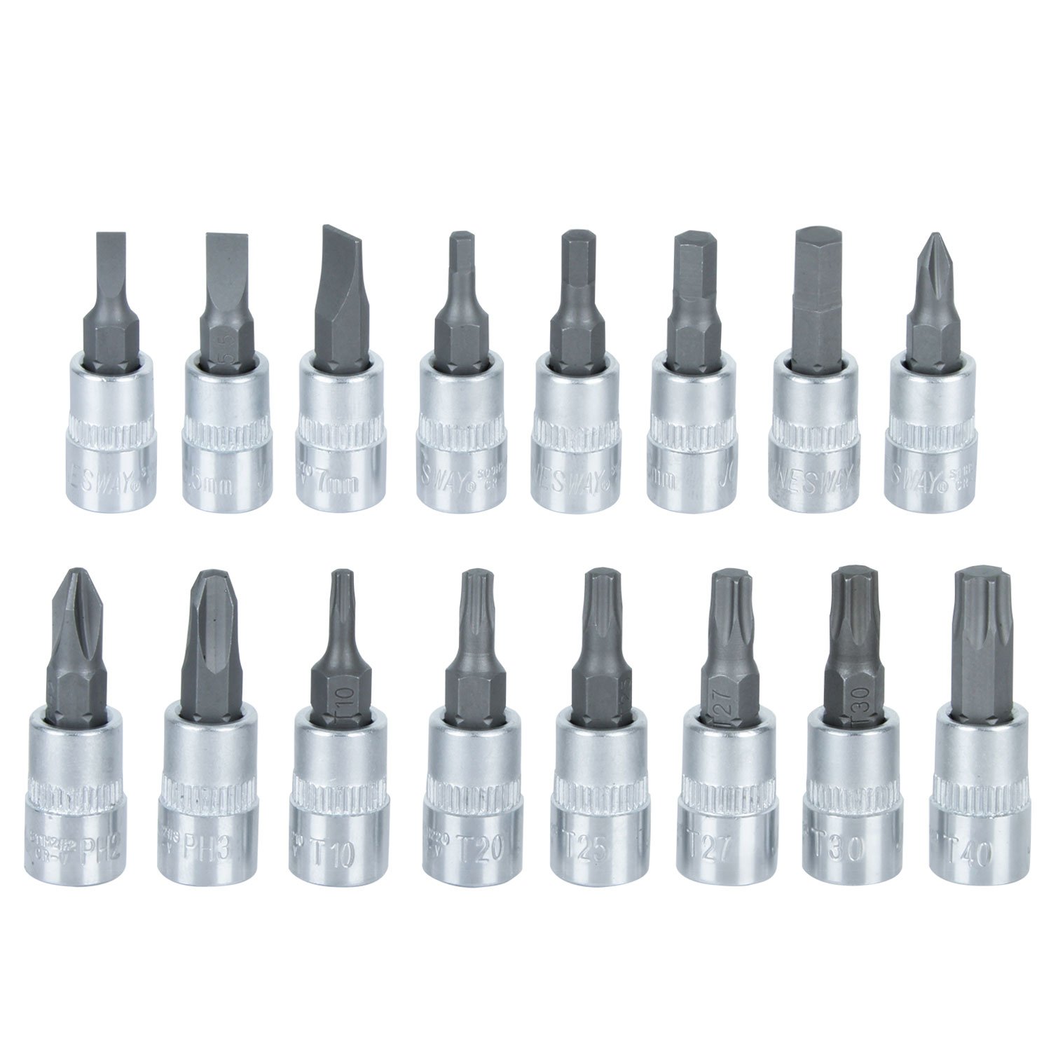 JGO DADOS 1/4' 41 PZS S04H2141S JONNESWAY - Imagen 3