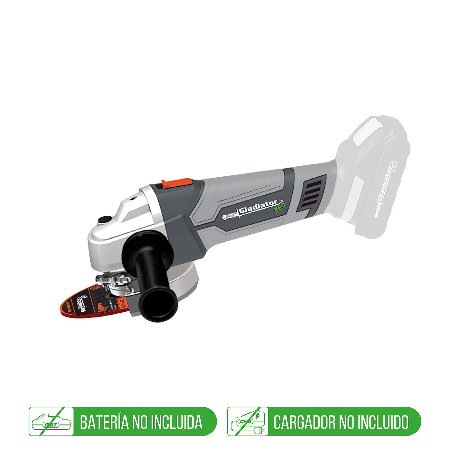 Esmeril inalambrico aa815/18 4 1/2 18v s/bat gladiator