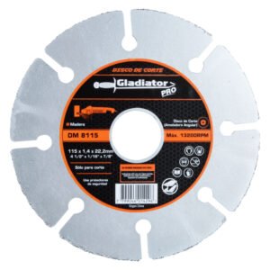 Disco diamantado corte madera 4 1/2′ dm 8115 gladiator