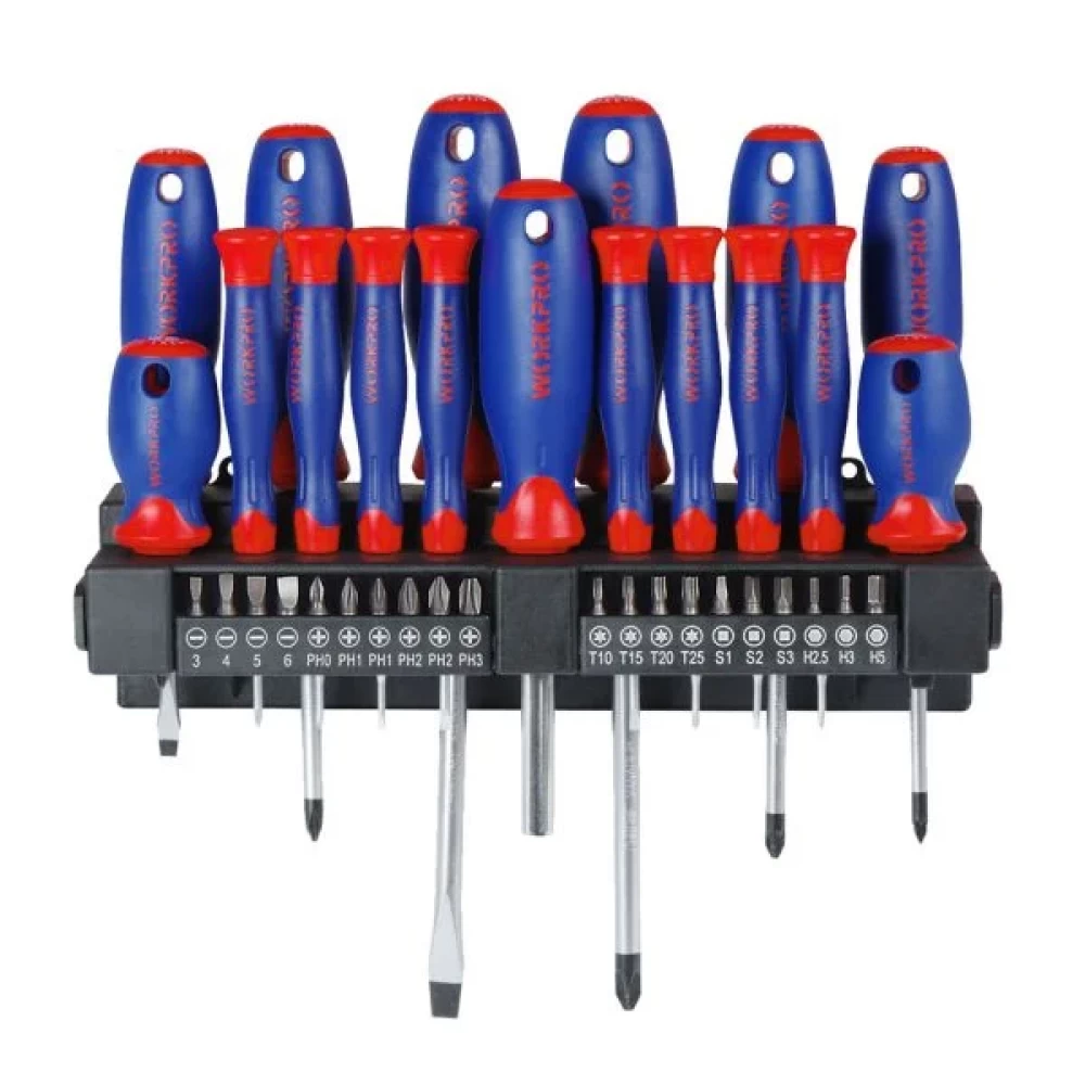 Jgo atornilladores 37 piezas workpro