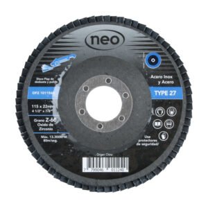 Disco traslapado ox.zirconio g60 acero inox (azul)