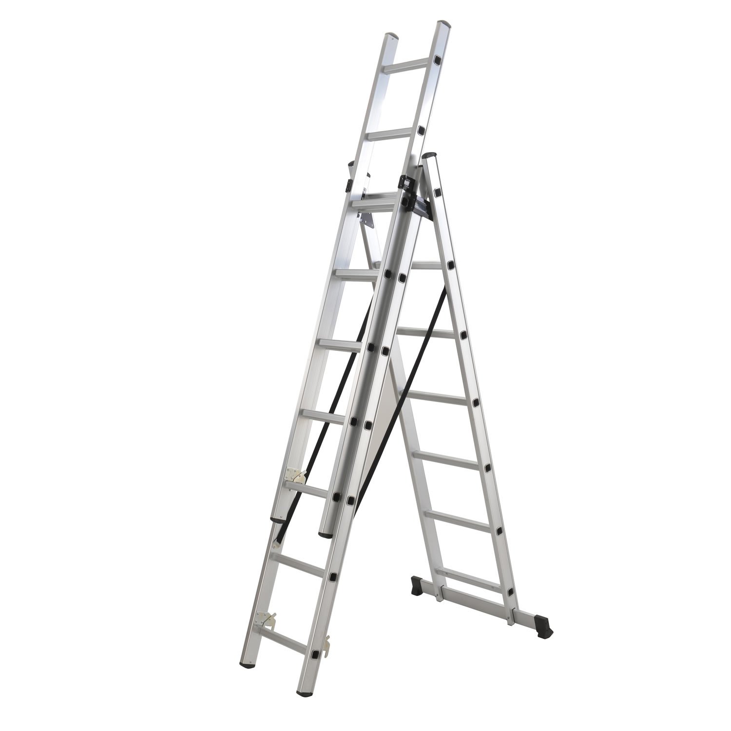 Escalera extensible aluminio 3 tramos 4,27mt gladiator