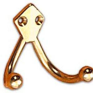 Percha bronce doble horizontal rey