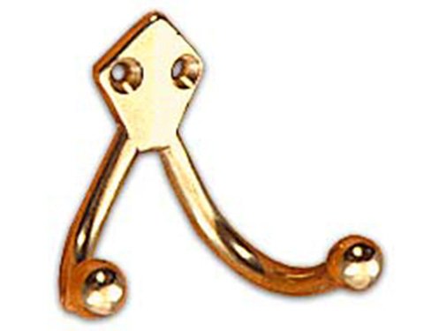 Percha bronce doble horizontal rey