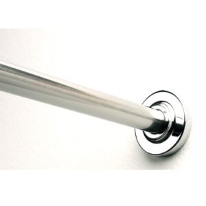 Barra cortina baño 1.5 mt c/ flanches