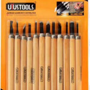 Jgo gubias 12 pzas m/madera uyustools