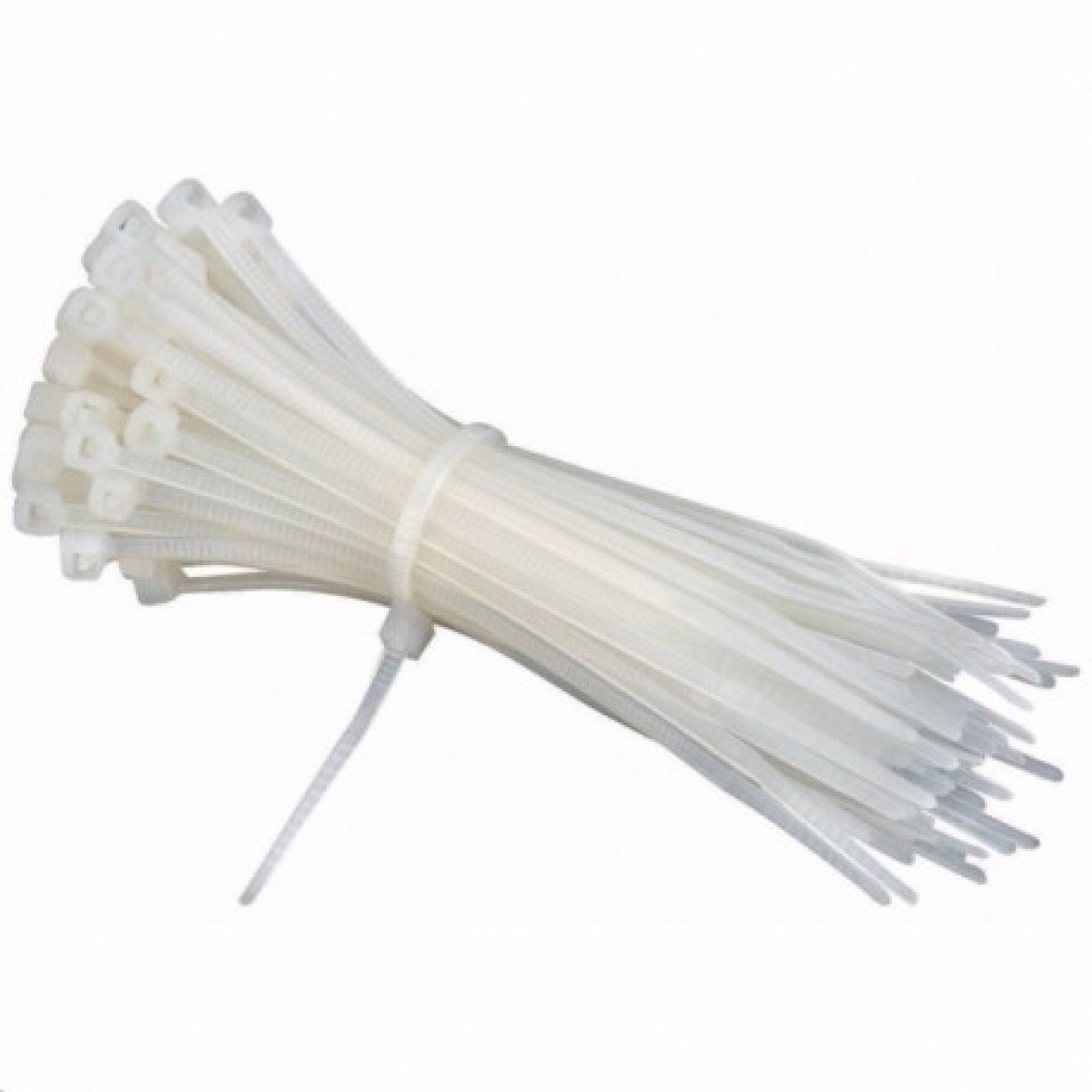 Amarras plasticas blancas 300 mm x 4.8mm pack 100 un