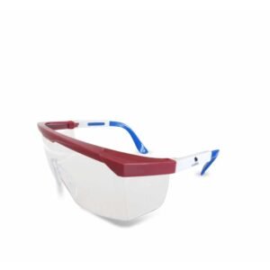 Lentes policarbonato marco rojo – transparente