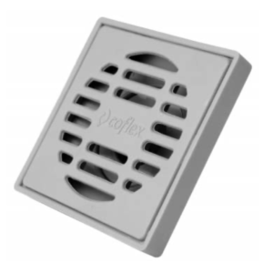 Pileta rejilla gris plastico abs cuadrada 10x10cms coflex