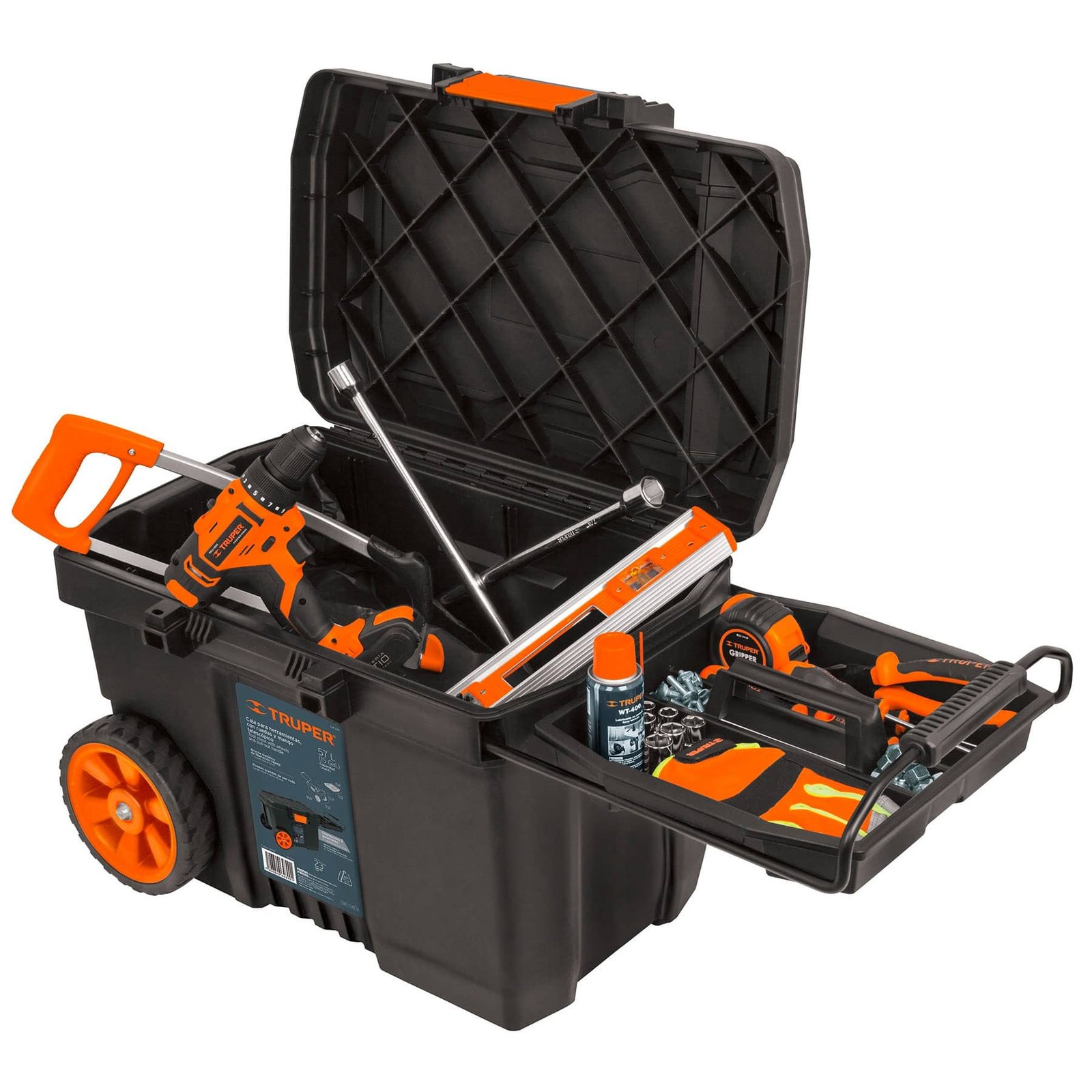 Caja herramientas 23′ c/ ruedas chp-23r truper