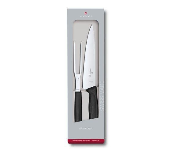 Set asado 2 pzs mango negro victorinox