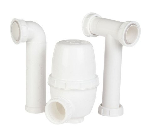 Conexion lavaplatos 2 tazas c/sifon