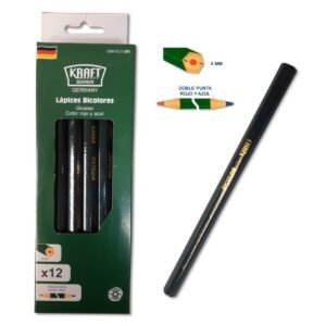 Lapiz carpintero bicolor kraft bohrer grueso- caja 12 pzas
