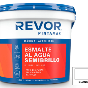 Esmalte agua gal blanco semibrillo pintamax revor