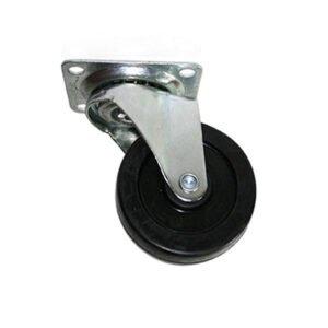 Rueda plastica negra c/base 2′
