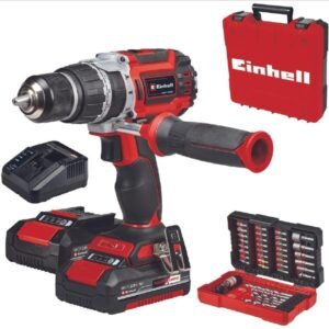 Taladro percutor inalámbrico |18 v | 60 nm| 13 mm | 2 x 2,0 ah, cargador rápido + e-box + accesorios einhell