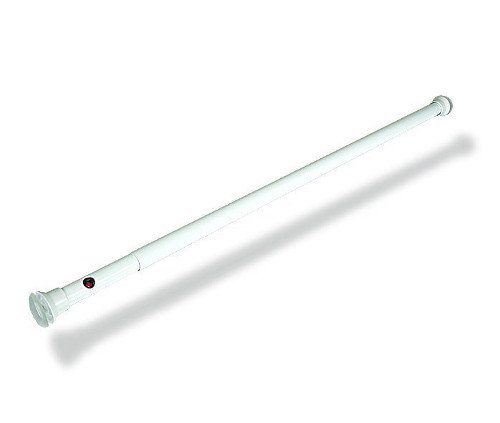 Barra cortina baño 2mts extendible blanca